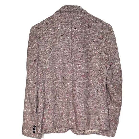 Oscar de la Renta Women's Maroon Knit Tweed Blazer - Picture 2 of 9